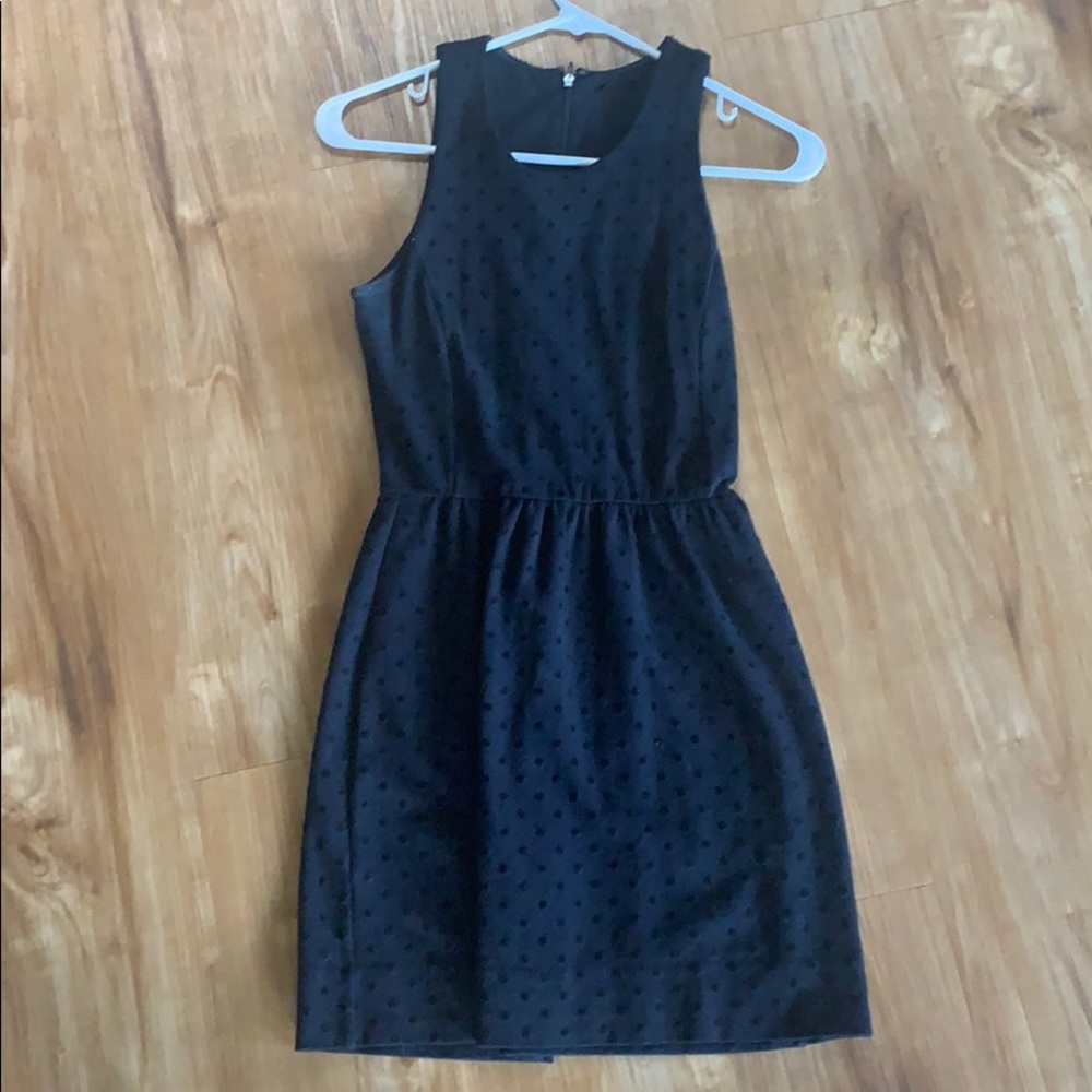 Navy polka dot dress